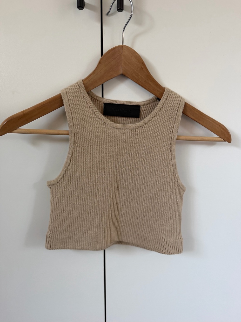 Fear of God Sleeveless Ribbed Crop Top - Beige